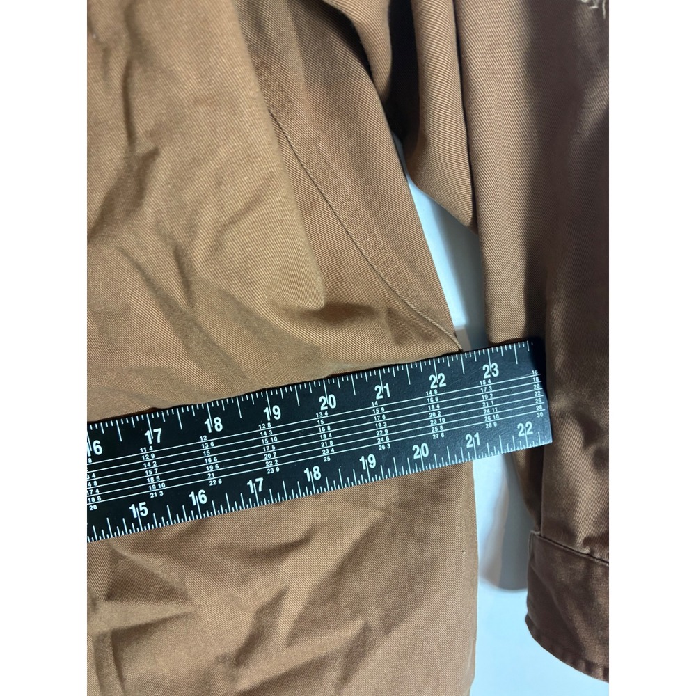 Carhartt Mens Canvas Work Shirt Brown Button Down Long Sleeve L Gorpcore 0392 - Picture 6 of 8